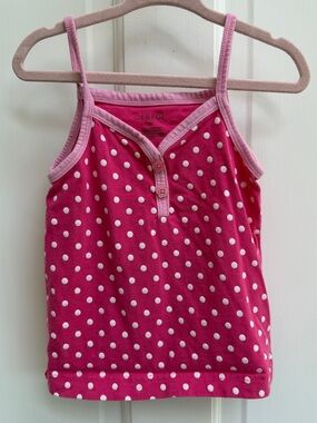 George Girls 4T Hot Pink & White Polka Dot Girls' Camisole Blouse Top